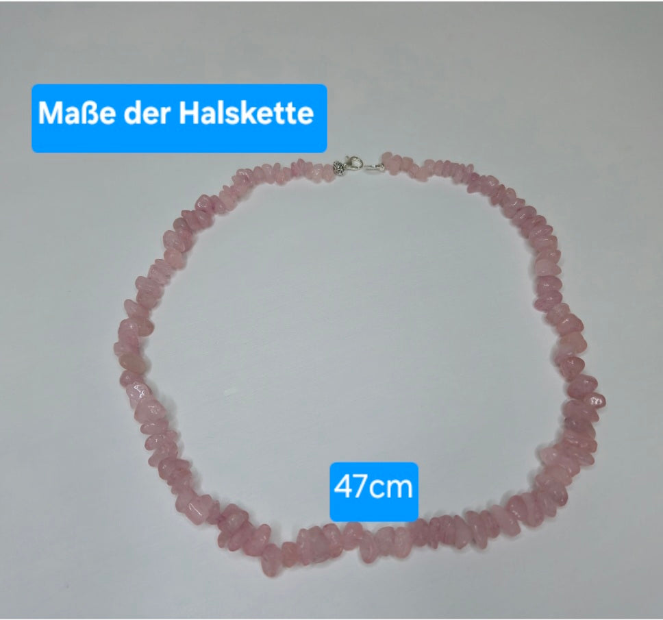 ✨️Elegante Halskette mit rosa Steinperlen Verleihen.