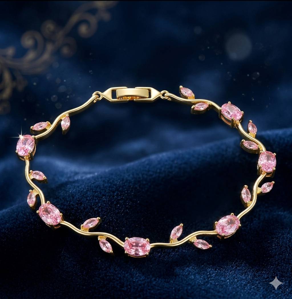 Funkelnde Eleganz mit einem Hauch von Frühling! ✨ Ein feminines Armband, inspiriert von Tulpen. 🌷💎