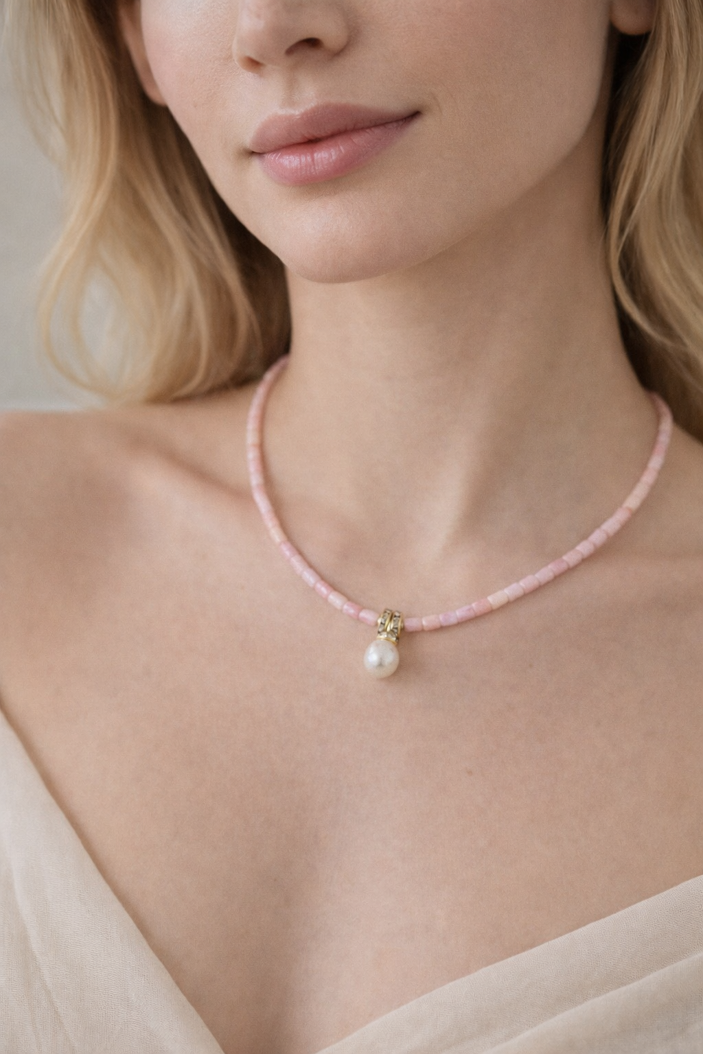 ✨️Handgefertigte Halskette.Elegante Halskette aus feinen.