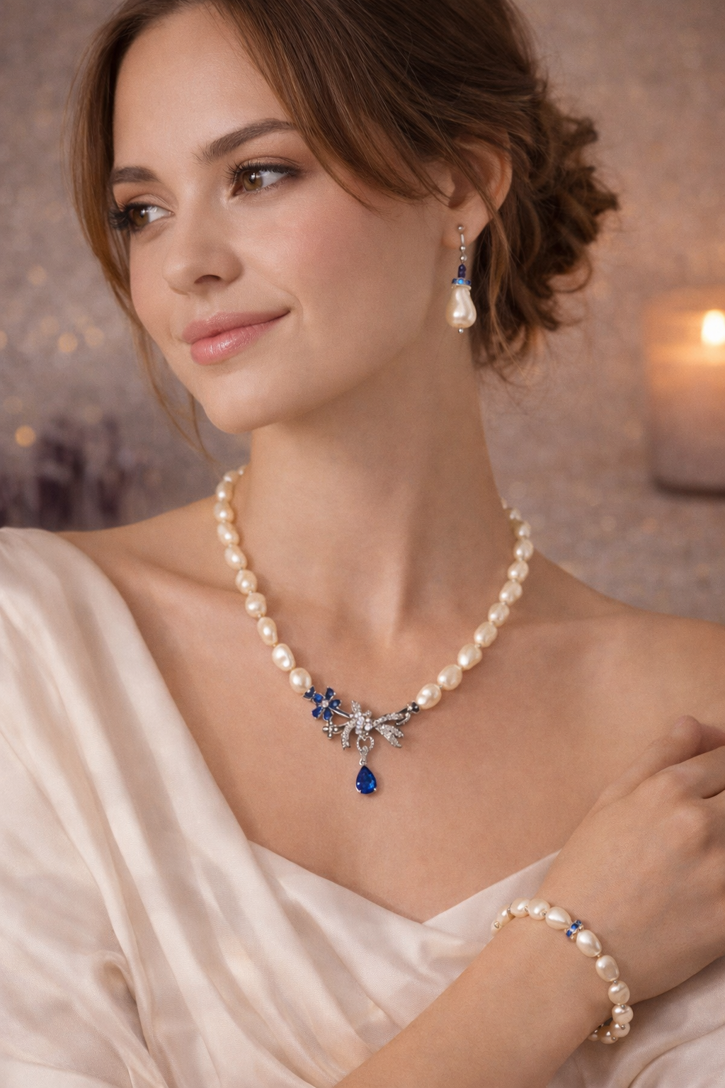 ✨️Ein stilvolles Schmuckset mit schönen Perlen.